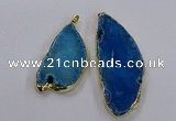 NGP3845 25*65mm - 35*70mm freeform agate gemstone pendants