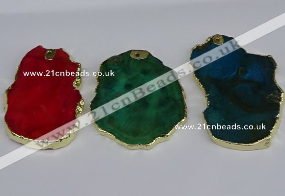 NGP3886 45*55mm - 50*60mm freeform agate gemstone pendants