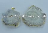 NGP3890 35*45mm - 50*60mm freeform druzy agate pendants