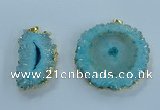 NGP3894 35*45mm - 50*60mm freeform druzy agate pendants