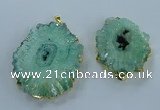 NGP3895 35*45mm - 50*60mm freeform druzy agate pendants