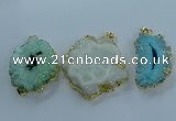 NGP3897 35*45mm - 50*60mm freeform druzy agate pendants