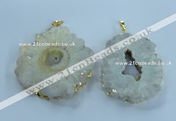 NGP3898 55*65mm - 65*80mm freeform druzy agate pendants