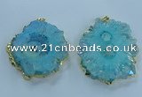 NGP3903 55*65mm - 65*80mm freeform druzy agate pendants