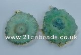 NGP3904 55*65mm - 65*80mm freeform druzy agate pendants