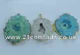 NGP3906 55*65mm - 65*80mm freeform druzy agate pendants