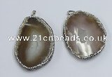 NGP3908 45*60mm - 55*65mm freeform druzy agate pendants wholesale