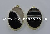 NGP3925 40*65mm - 45*75mm oval druzy agate pendants wholesale