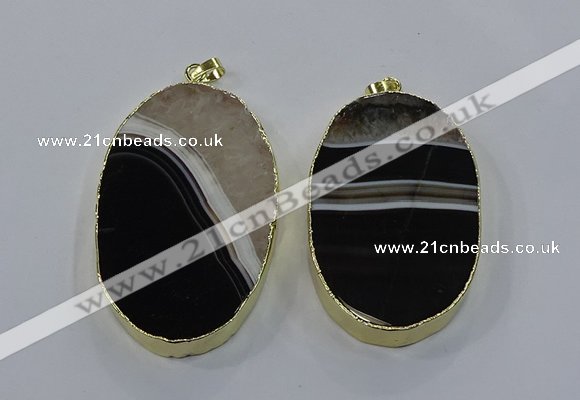 NGP3925 40*65mm - 45*75mm oval druzy agate pendants wholesale