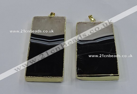 NGP3929 40*60mm - 35*70mm rectangle druzy agate pendants