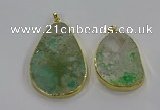 NGP3931 30*45mm - 40*60mm freeform green gemstone pendants