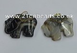 NGP3932 30*45mm - 35*50mm elephant agate pendants wholesale