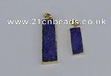 NGP3944 10*25mm - 12*45mm rectangle druzy agate pendants wholesale