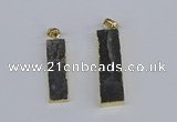 NGP3949 10*25mm - 12*45mm rectangle druzy agate pendants wholesale