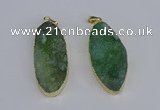 NGP3967 22*45mm - 25*50mm oval druzy agate pendants wholesale