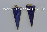 NGP3984 20*48mm - 25*50mm triangle druzy agate pendants wholesale