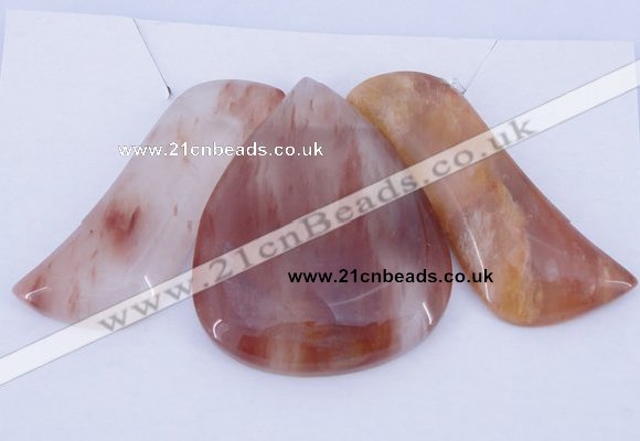 NGP40 Fashion red quartz gemstone pendants set jewelry wholesale