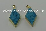 NGP4077 25*35mm - 28*40mm diamond druzy quartz pendants