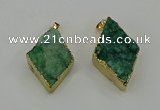 NGP4079 25*35mm - 28*40mm diamond druzy quartz pendants