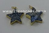 NGP4096 30*32mm - 32*35mm star druzy quartz pendants wholesale