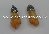 NGP4286 10*30mm - 15*45mmmm nuggets plated quartz pendants