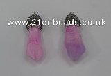 NGP4289 10*30mm - 15*45mmmm nuggets plated quartz pendants