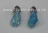 NGP4290 10*30mm - 15*45mmmm nuggets plated quartz pendants