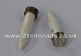 NGP4538 15*52mm bullet-shaped white howlite turquoise pendants