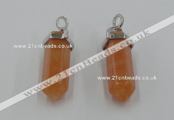 NGP5008 8*30mm sticks red aventurine pendants wholesale