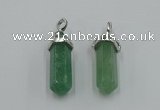 NGP5009 8*30mm sticks green aventurine pendants wholesale