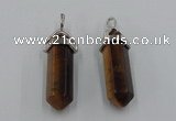 NGP5016 8*30mm sticks yellow tiger eye pendants wholesale