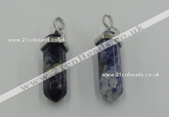 NGP5018 8*30mm sticks sodalite gemstone pendants wholesale