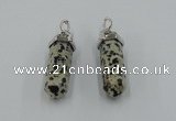 NGP5020 8*30mm sticks dalmatian gemstone pendants wholesale