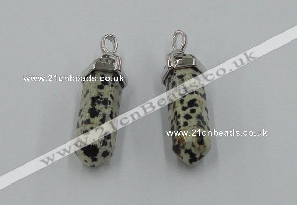 NGP5020 8*30mm sticks dalmatian gemstone pendants wholesale