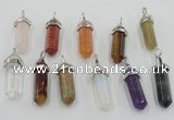 NGP5022 8*30mm sticks mixed gemstone pendants wholesale