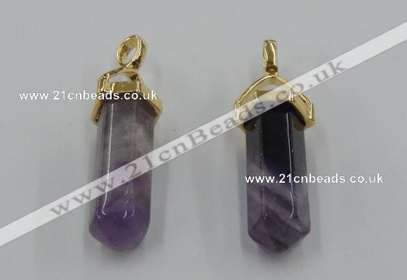 NGP5029 8*30mm sticks amethyst gemstone pendants wholesale