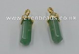 NGP5034 8*30mm sticks green aventurine pendants wholesale