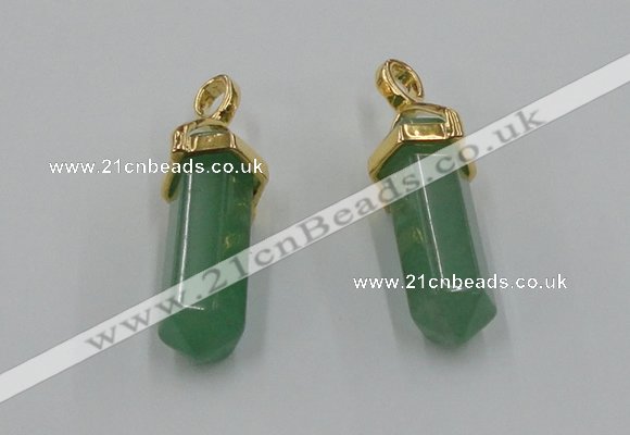 NGP5034 8*30mm sticks green aventurine pendants wholesale