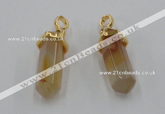 NGP5036 8*30mm sticks agate gemstone pendants wholesale