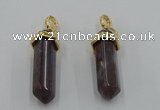 NGP5037 8*30mm sticks Indian agate gemstone pendants wholesale