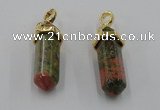 NGP5039 8*30mm sticks unakite gemstone pendants wholesale