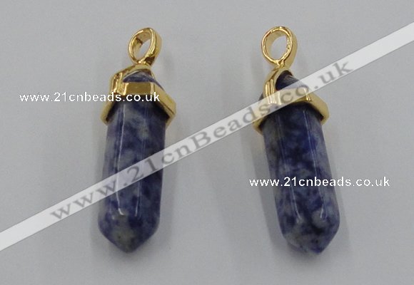 NGP5043 8*30mm sticks sodalite gemstone pendants wholesale