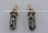 NGP5045 8*30mm sticks dalmatian gemstone pendants wholesale