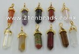 NGP5047 8*30mm sticks mixed gemstone pendants wholesale