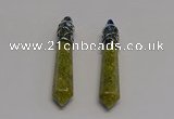 NGP5407 10*65mm sticks unakite gemstone pendants wholesale