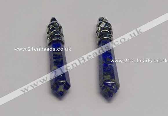 NGP5409 10*65mm sticks lapis lazuli gemstone pendants wholesale