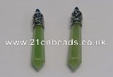 NGP5415 10*65mm sticks green aventurine pendants wholesale