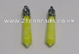 NGP5417 10*65mm sticks lemon jade gemstone pendants wholesale