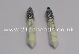 NGP5426 10*65mm sticks white turquoise pendants wholesale