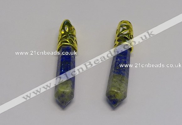 NGP5442 10*65mm sticks lapis lazuli gemstone pendants wholesale